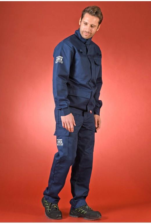 Blouson multirisques ATEX réf. 630*ATX - Col montant, multipoches x5, normes EN ISO 11612/11611/13034/IEC 61482-2_1