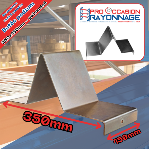 Butées podium galvanisées pour racks à palettes_1