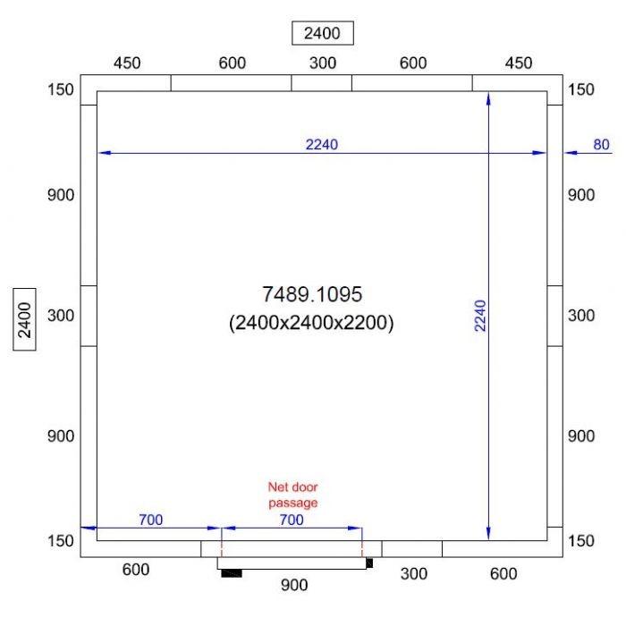 Chambre froide négative 2400X2400X2200 - 80mm Pro Line Combisteel_1