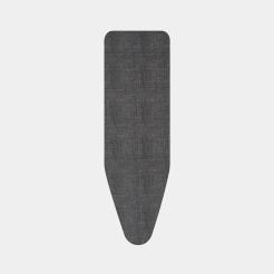 Housse de table à repasser taille B -124 x 38 cm, set complet - Denim Black - Housse 100% coton avec sous-couche de 8mm pour un repassage facile et durable_1