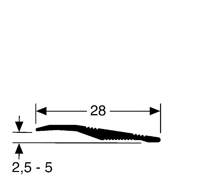 Rampe d'accès discrète Romus - pour revêtements fins 2,5-5 mm avec vis et chevilles_1