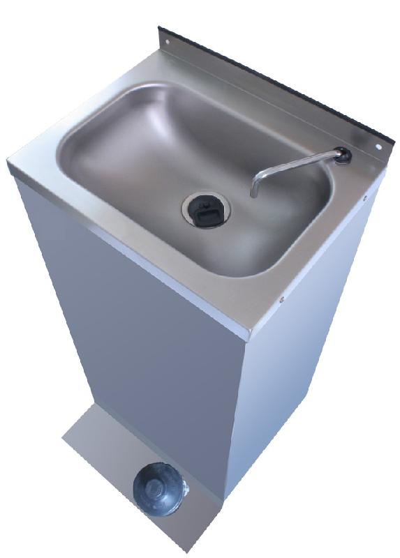 Lave-mains en inox autonome avec distributeurs de savon et de serviettes_1