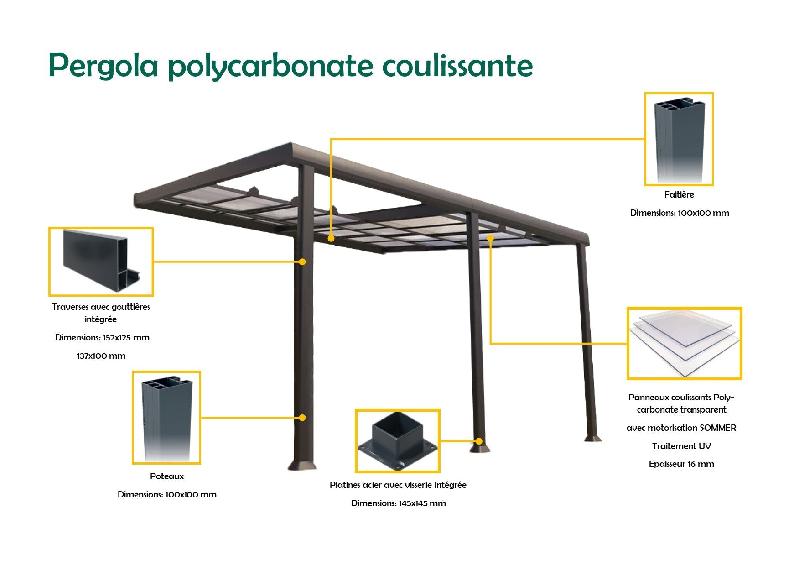Pergola coulissante adossée - 4000 / 3000_1