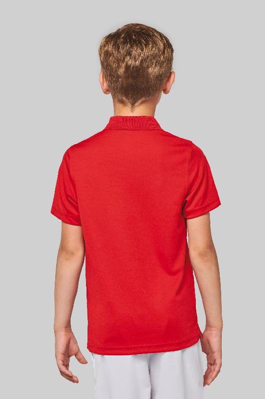 Polo manches courtes enfant - PROACT - 100% polyester interlock - Réf: PA488_1