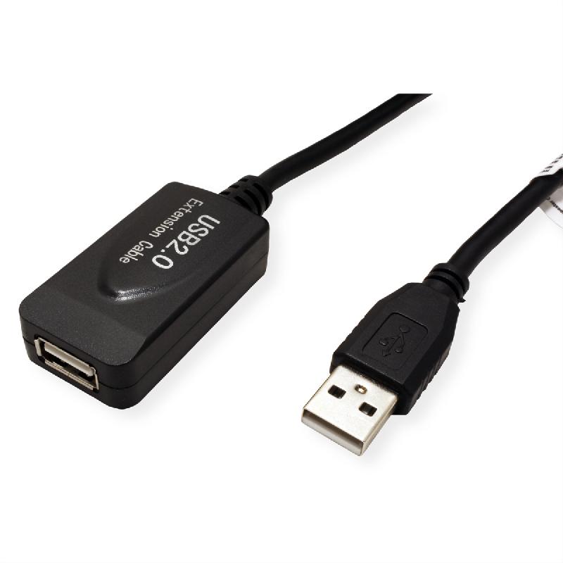 STANDARD Prolongation active USB 2.0, avec Repeater, noir, 10 m_1