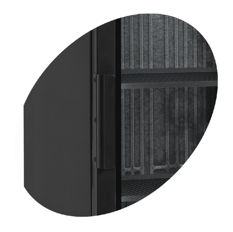 Vitrine réfrigérée noire - SCU1425H - finition élégante, porte vitrée réversible, froid ventilé, LED_1