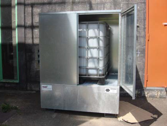 Armoire de rétention en acier galvanisé avec caillebotis - Grande hauteur_1