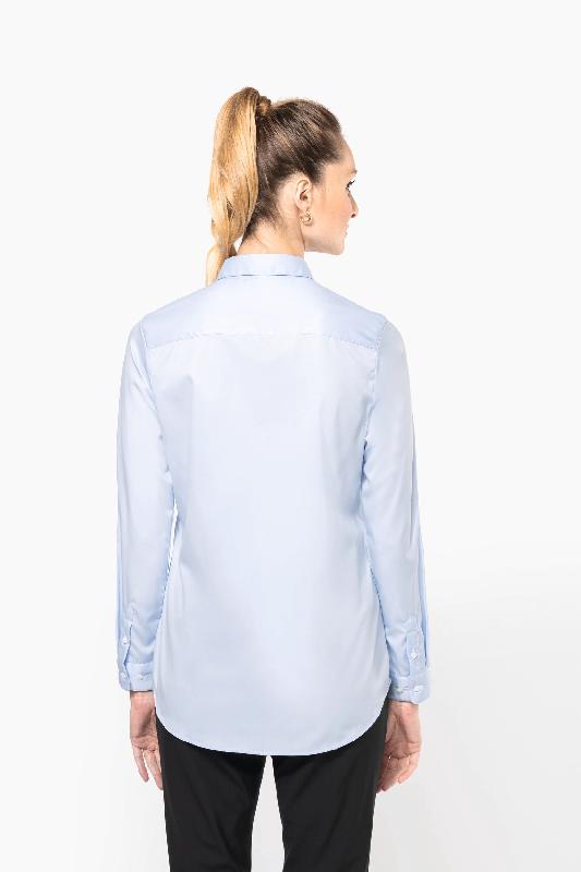 Chemise twill manches longues femme - Réf: PK507 - tissu 100% coton, entretien facile, boutons en nacre_1