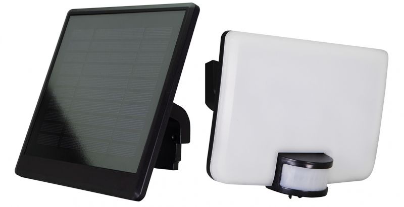 Projecteur LED solaire - Tibelec - 11W - 1400LM - détecteur IFR - panneau solaire amovible - réf. 1300020_1