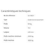 Godet d'excavation S40 Teeth - Rototilt - 70 L - Haute capacité, poids optimisé_1