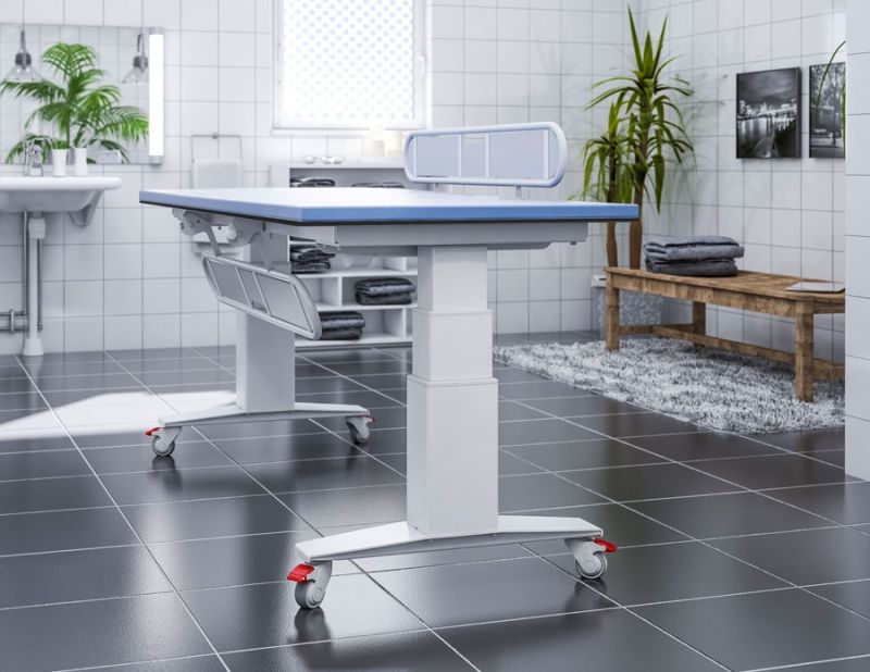 Table à langer pour handicapé - granberg  - électrique et mobile à hauteur variable - 345_1