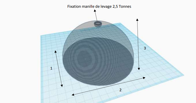 Coccinelle anti-Intrusion 1000kg - L1,30 x l 1,20 x Ht 0,60 - REF2231000_1
