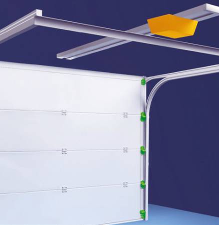 Porte de garage sectionnelle motorisée - ouverture plafond - isolation thermique - encombrement minimum_1