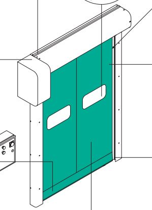 Porte rapide Smart - enroulement vertical - PVC flexible auto-réparable - 8000 x 8000 mm_0