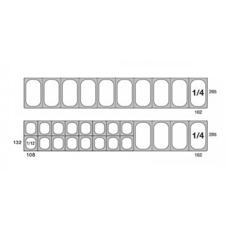 Saladette de comptoir 2000mm - 10 ou 20 parfums - réfrigérée à poser_1