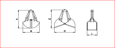 Série BT-R - Benne preneuse pour chargement et creusage - Capacité de 160 à 500 L_1