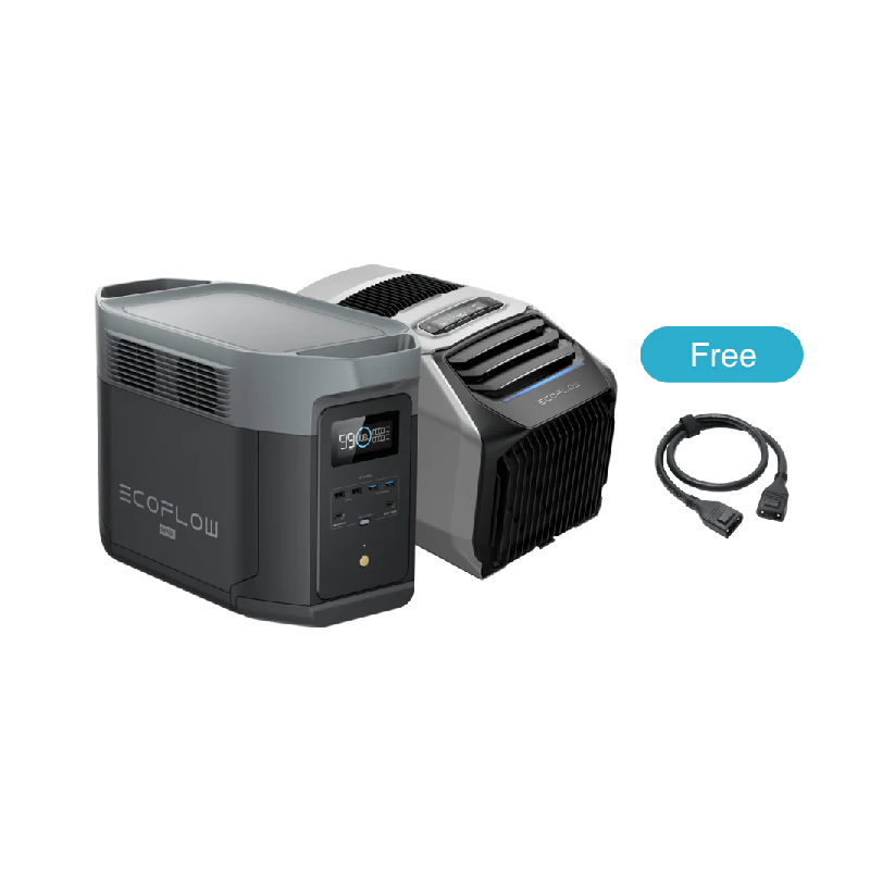 Climatiseur portable EcoFlow WAVE 2 + Station électrique portable EcoFlow DELTA 2 Max_1