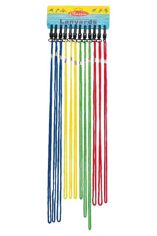 Cordons de cou PROACT - Réf: PA687 - Jeu de 12 cordons en 4 coloris (Red, Yellow, Green, Royal Blue)_1