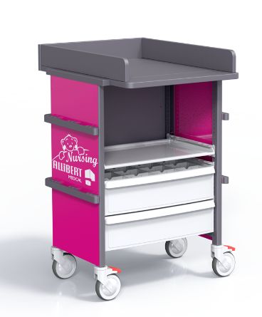 PP-CHARNURV1 - Chariot médical Allibert Medical - 30kg - Compact, modulable, avec système Easy Mov et Easy Clean_1