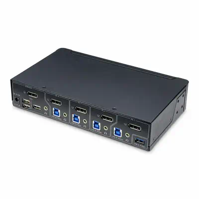 Switch KVM DisplayPort 4 Ports, Moniteur Unique 4K 60Hz, 6 Ports USB, Commutation par Touche de Racc_1