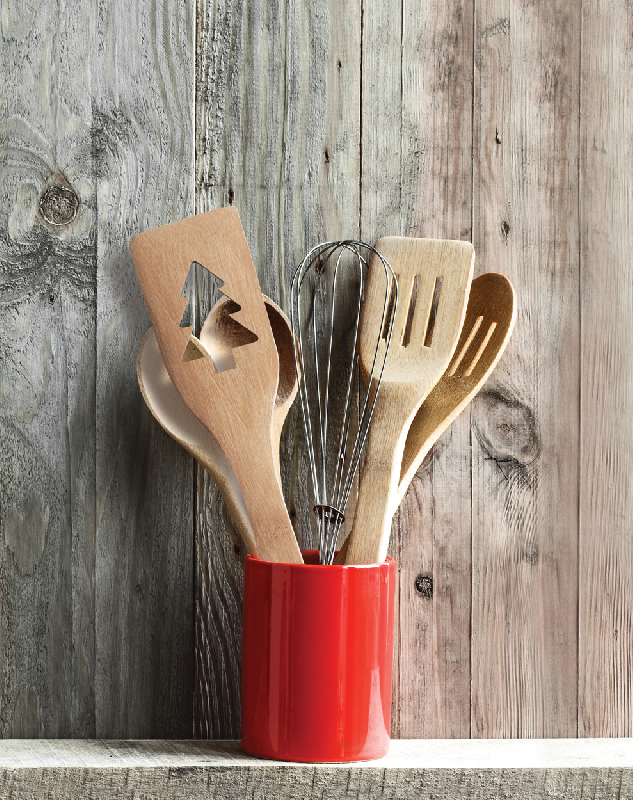Spatule en bambou - Découpe sapin de Noël - Couleur naturelle - 24g_1