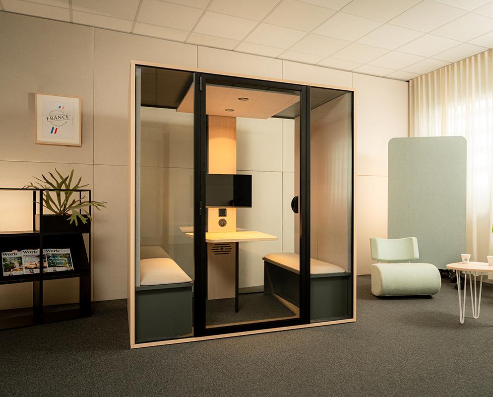 Cabine acoustique pour un espace agréable et confidentiel aux réunions jusqu'à quatre personnes - Essentielle L_1