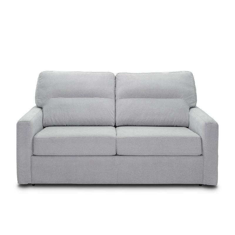 Canapé convertible express Toulouse 140 cm - Matelas 16 cm - Tissu tweed gris clair - Fabrication artisanale italienne_1