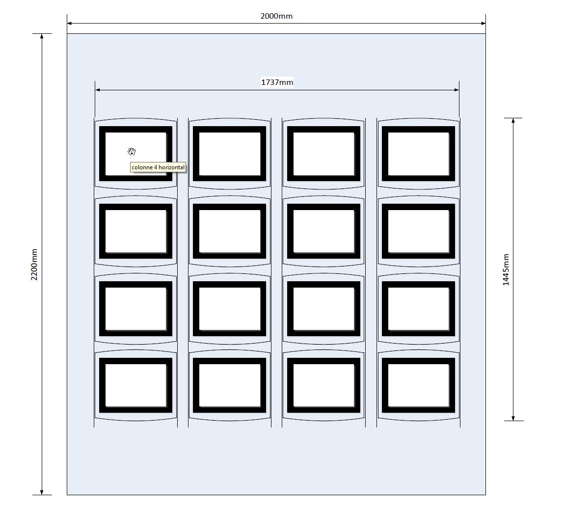 Ensemble de 16 porte-affiches vitrine lumineux LED A4 paysage - Lumicadre - H:397mm x L:330mm - Gamme Originale_1