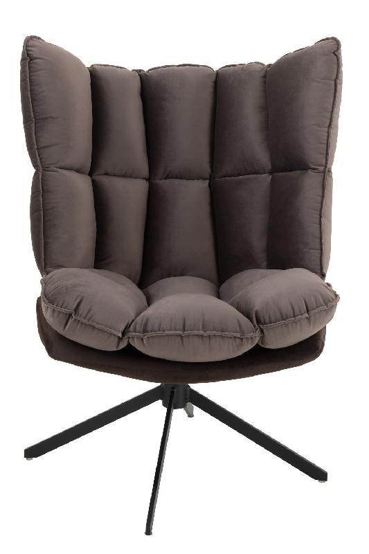 Fauteuil relax pivotant Pietra - tissu gris foncé, design contemporain et confort optimal_1