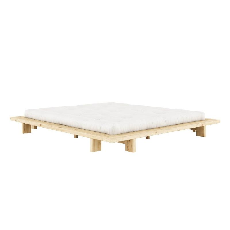 Lit futon Japan Bed en pin naturel - Couchage 180 x 200 cm - Esthétique japonaise_1