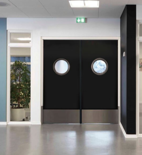 Porte coupe-feu 30 mn - Blocs-portes Double Action feu EI30 et EI60 - Mono-composant - 1 vantail,2 vantaux_1