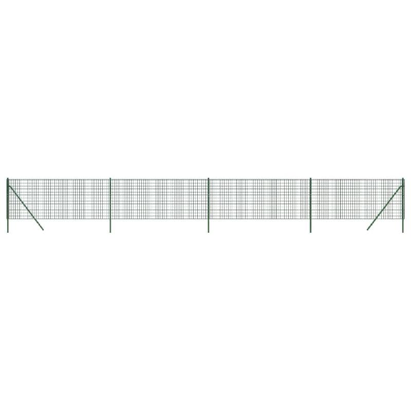 Vidaxl clôture en treillis métallique vert 0,8x10 m acier galvanisé 154048_1