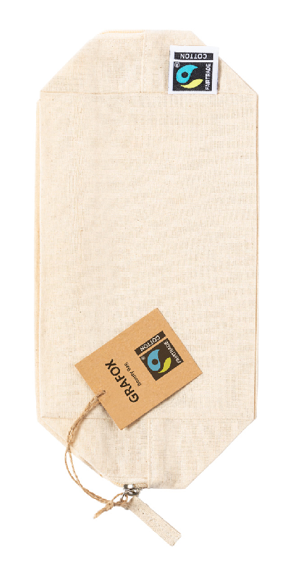 Trousse à maquillage en coton équitable - 100% coton, 180 g/m², avec étiquette distinctive_1