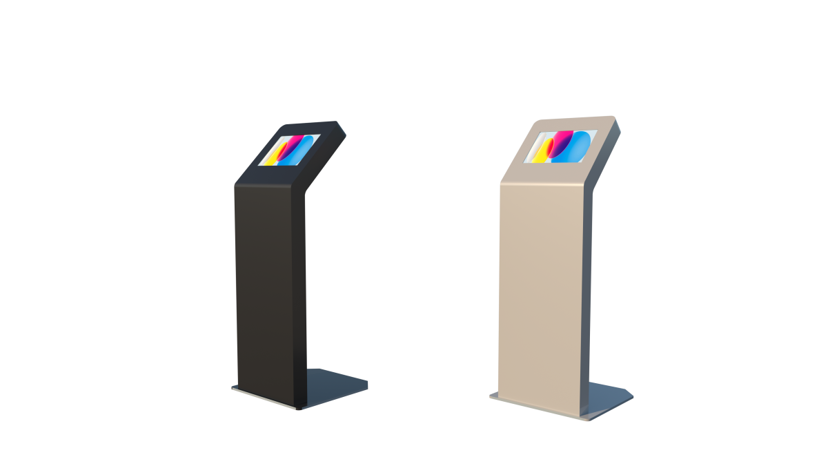 Borne interactive portrait - PEAKY - MultiTouch, UHD, anti-reflets, structure acier carbone ST12_1