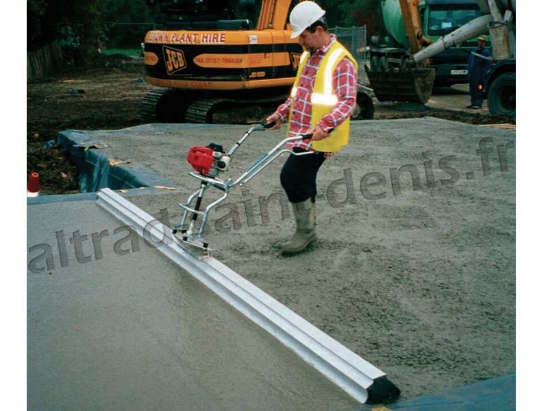 Easy Screed Pro - Règle vibrante en aluminium réversible avec moteur essence Honda_1