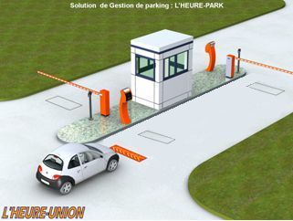 Borne d'entrée pour parking avec impression de ticket horodaté