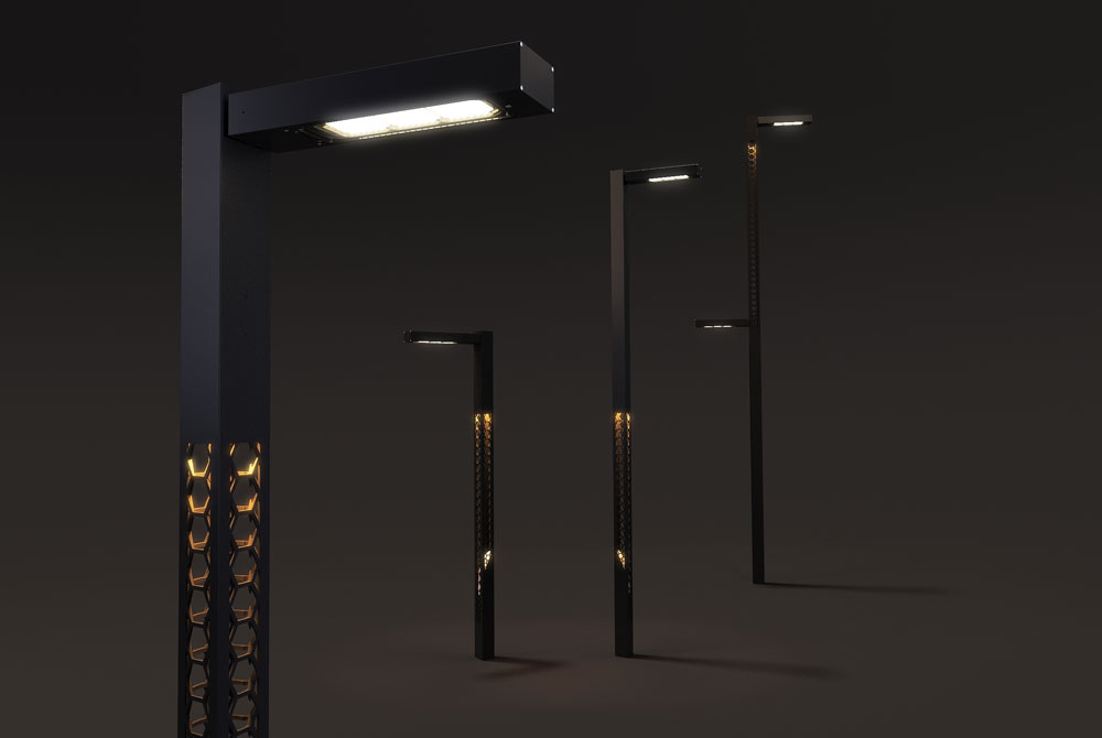 Lampadaire urbain lilio / led / 96 w / en aluminium thermolaqué_0