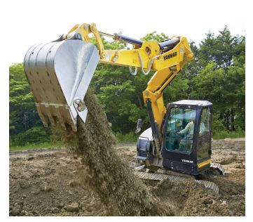 Mini-pelle à chenilles 7 T double déport compacte, profondeur de fouille 4450 mm, idéale pour les travaux de terrassement - disponible en location_1