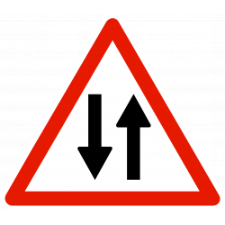 Panneau de danger A18 - Circulation dans les deux sens_1