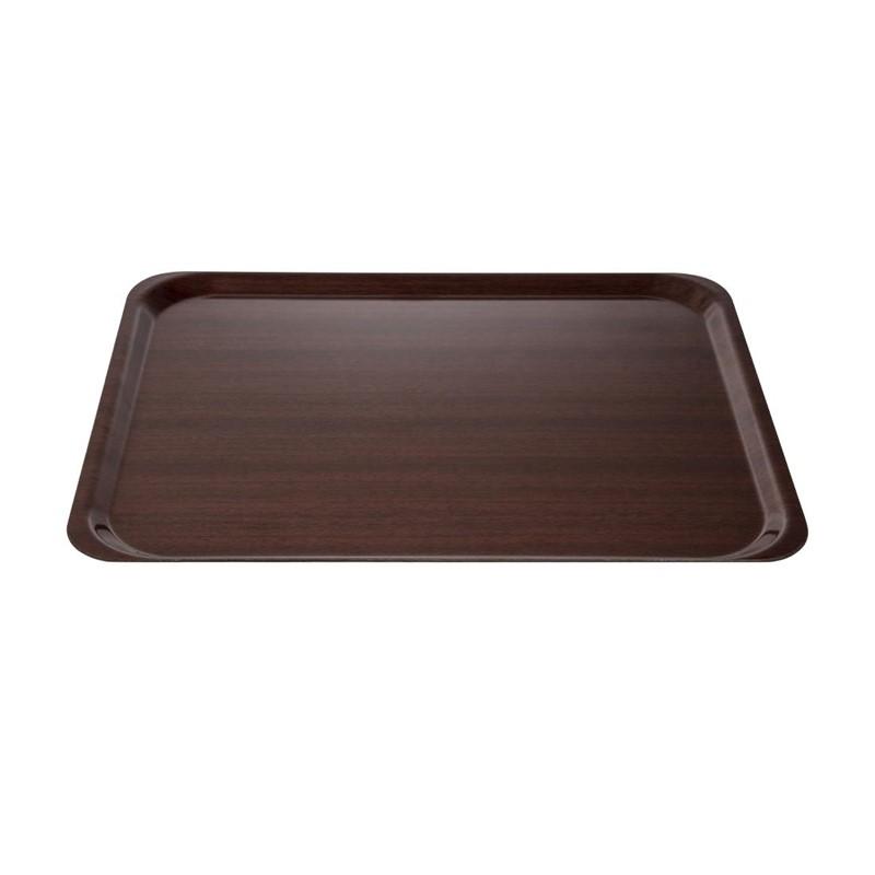 Plateau stratifié lisse Capri Cambro acajou 460mm_1