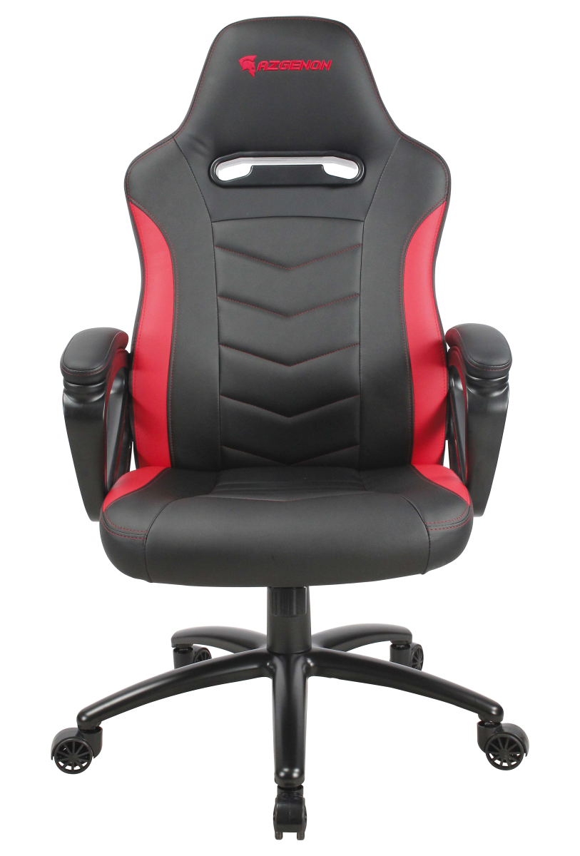 Fauteuil de bureau AZGENON Z100 Rouge - Design racé, robuste et confortable - Poids maximal 120 kg - Réf : AZG_Z100_BKRED_1