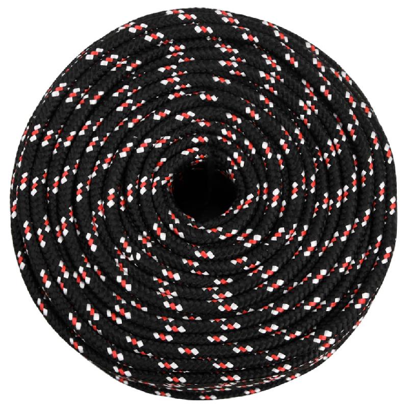 Vidaxl corde de bateau noir 8 mm 250 m polypropylène 152345_1