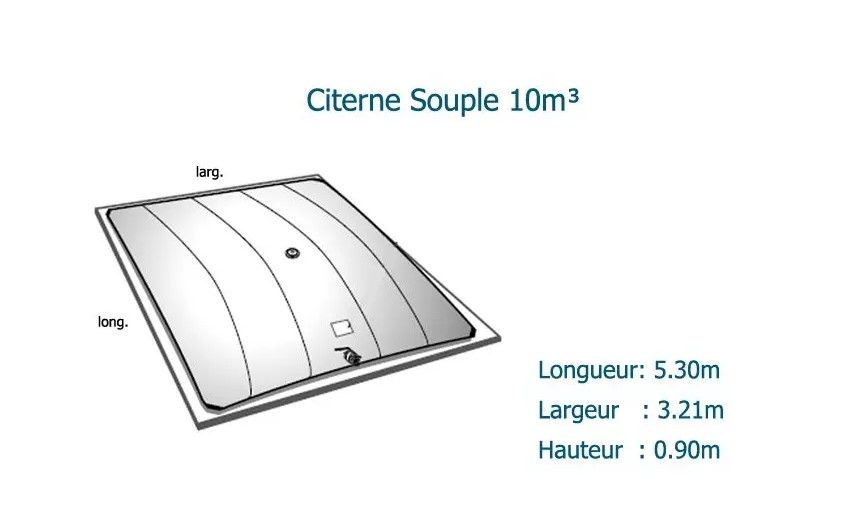 Citerne souple pour eau potable WP1100 – Neatfx – Volume 10 m³ – Toile EXOM ACS et équipements inclus_1