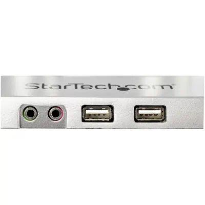 Double bras pour écrans PC - Double affichage - Avec 2x USB passthrough et 3,5 mm audio - Pour monit_1