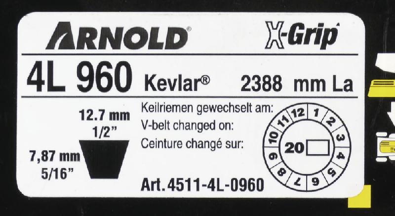 Courroie trapézoïdale X-Grip V - type 4L960_1