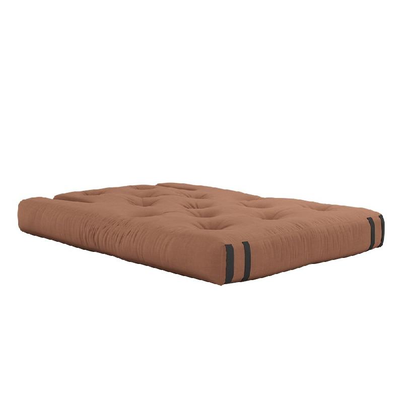 Canapé futon standard convertible Hippo Sofa - couleur brun argile - matelas 140x200 cm_1