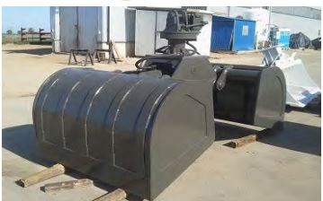 Benne preneuse de reprise adaptée aux travaux de reprise et chargement de matériaux légers_1