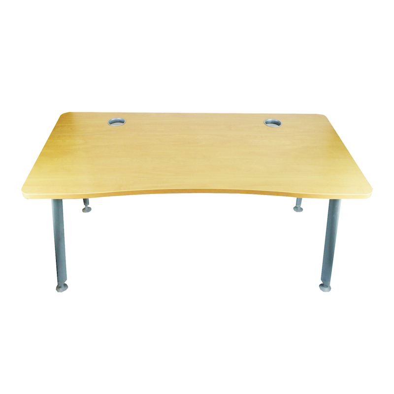 Bureau droit couleur bois d'occasion - 160x80x75 cm - Fonctionnel et ergonomique_1