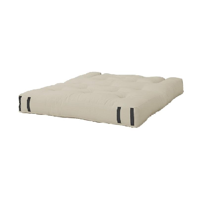 Canapé futon convertible HIPPO SOFA - Beige - Matelas 140x200 cm - Épaisseur 25 cm_1