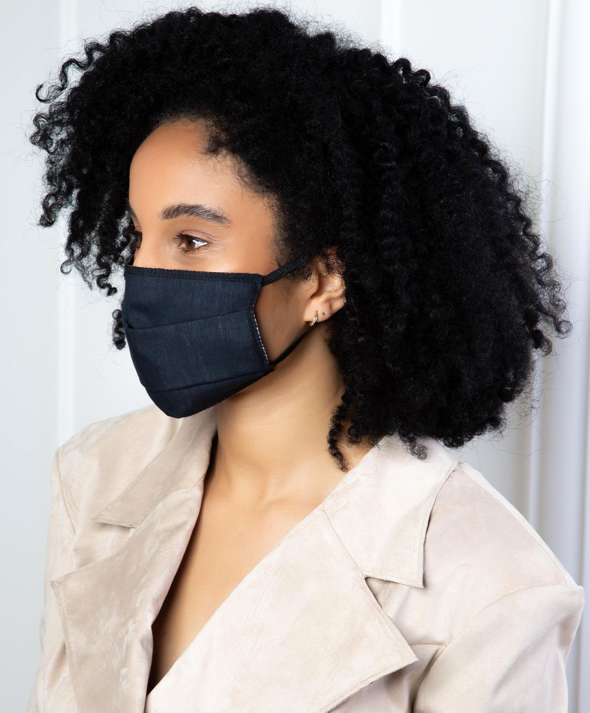 Masque lavable catégorie 1 AFNOR S76-001 - bleu marine - 100% coton - fabriqué en France_1